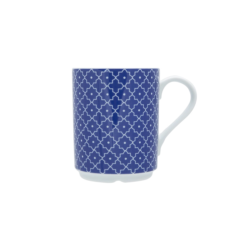 Blue Passion 4 Piece Dinnerware Set w/Mug (Design 1)