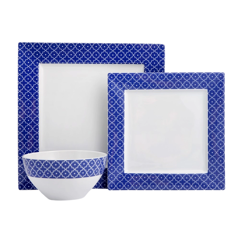 Blue Passion 3 Piece Place Setting (Design 1)