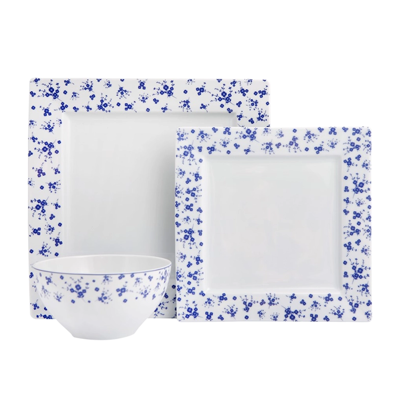 Blue Passion 3 Piece Place Setting (Design 3)