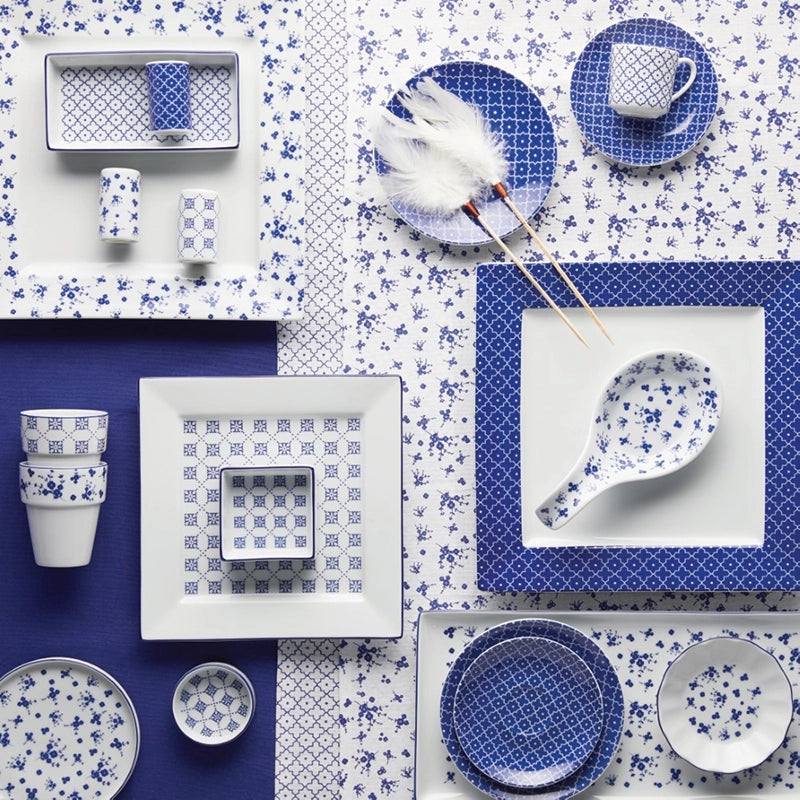 Blue Passion 3 Piece Dinnerware Set (Design 4)