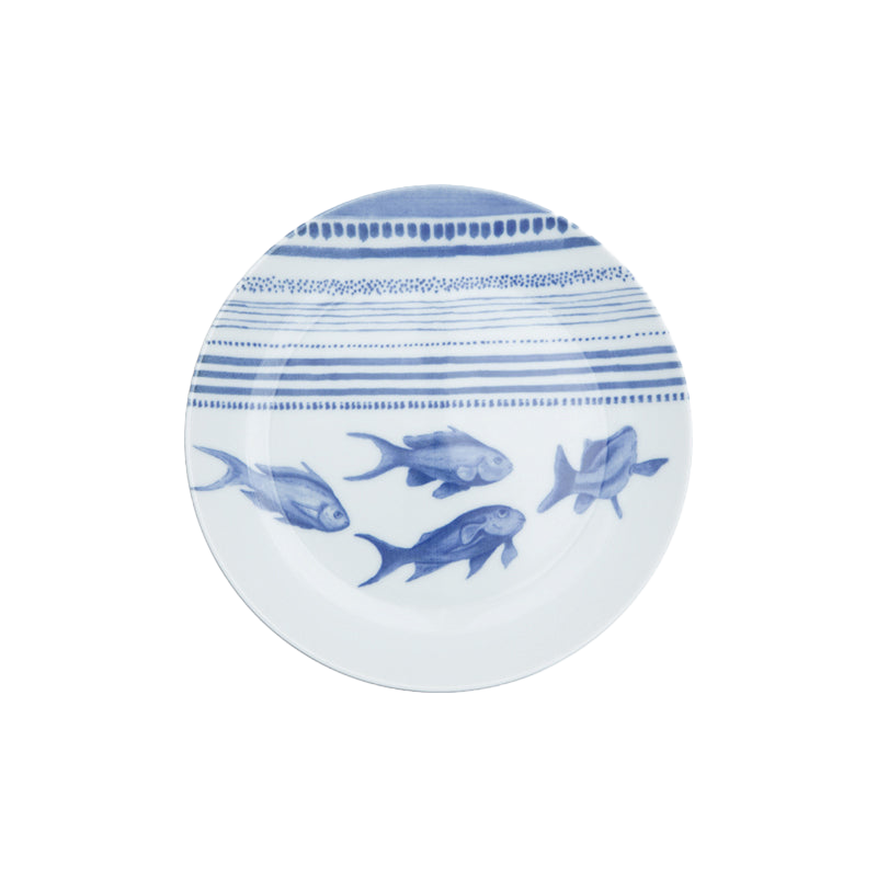 Marine Blue 6 Piece Cake Plate Set