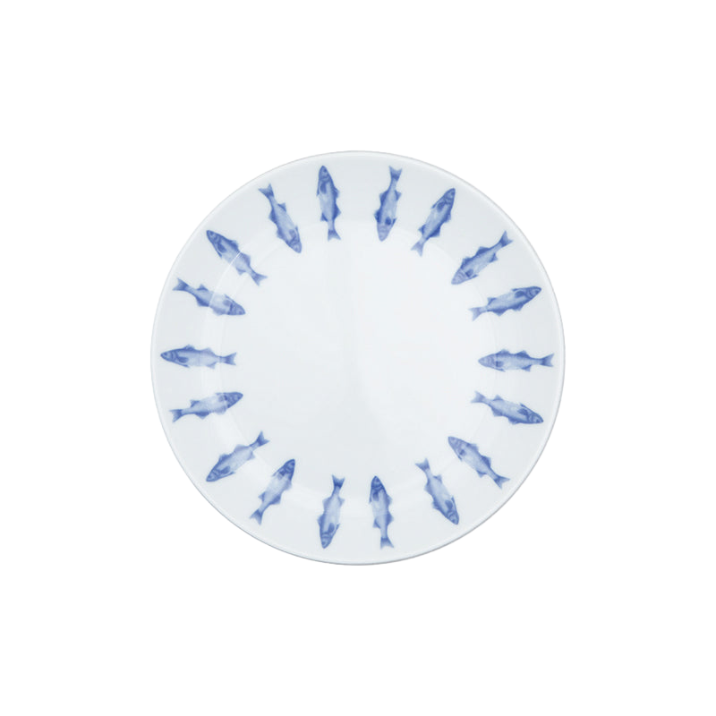 Marine Blue 6 Piece Cake Plate Set