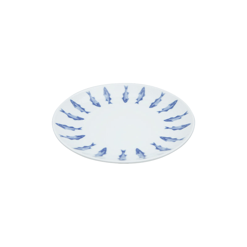 Marine Blue 6 Piece Cake Plate Set