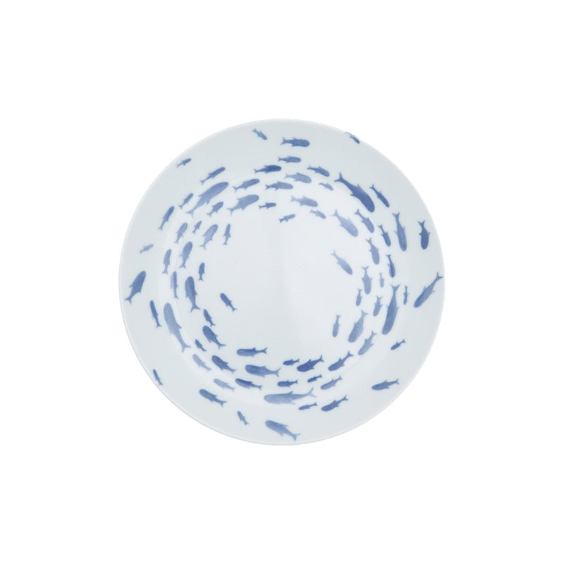 Marine Blue 6 Piece Cake Plate Set