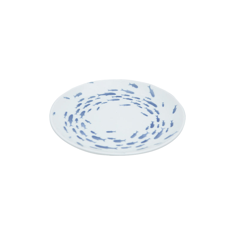 Marine Blue 6 Piece Cake Plate Set