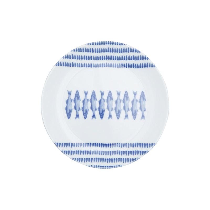 Marine Blue 6 Piece Cake Plate Set