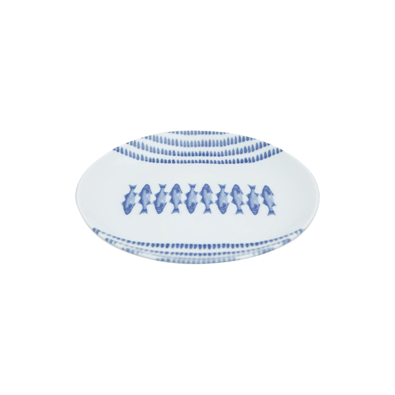 Marine Blue 6 Piece Cake Plate Set