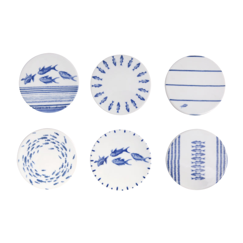 Marine Blue 6 Piece Coaster Set