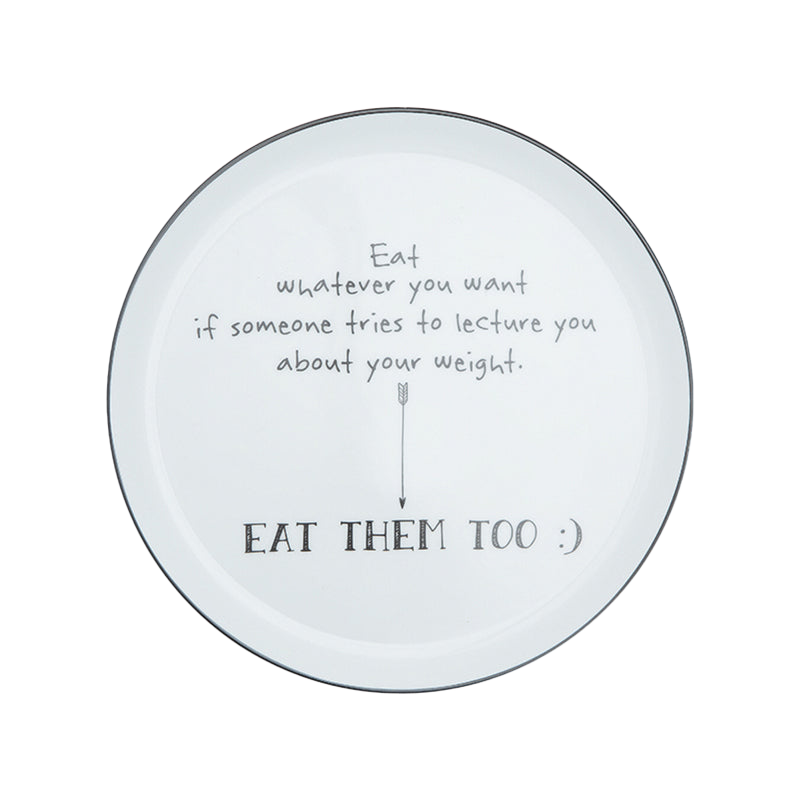 Be Happy 4 Piece Cake Plate Set (Designs 1-4)