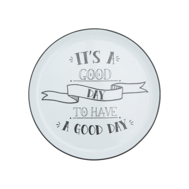 Be Happy 4 Piece Cake Plate Set (Designs 1-4)