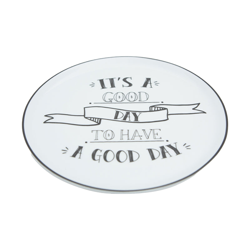 Be Happy 4 Piece Cake Plate Set (Designs 1-4)
