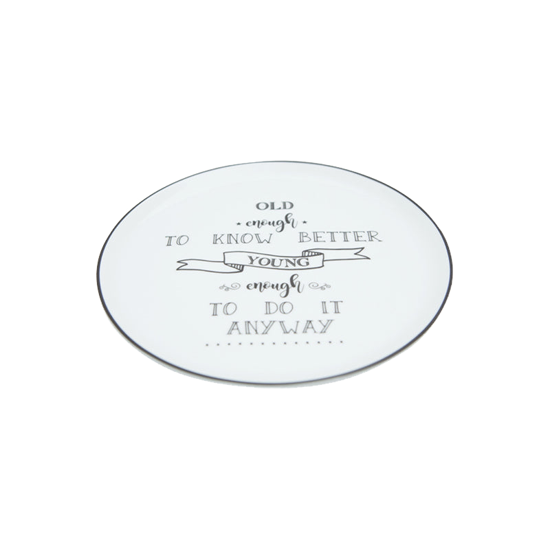 Be Happy 4 Piece Cake Plate Set (Designs 5-8)