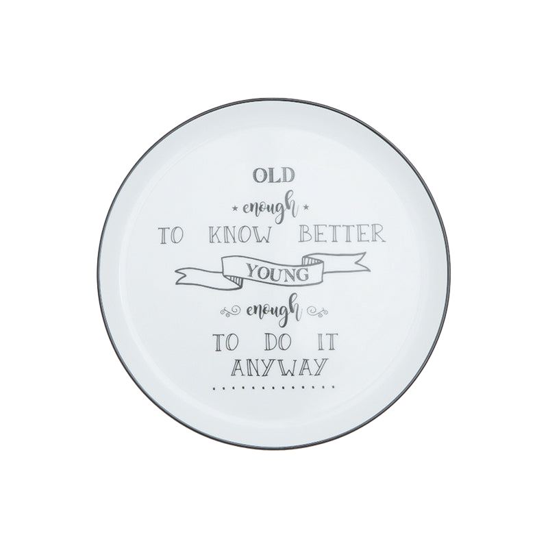 Be Happy 4 Piece Cake Plate Set (Designs 5-8)