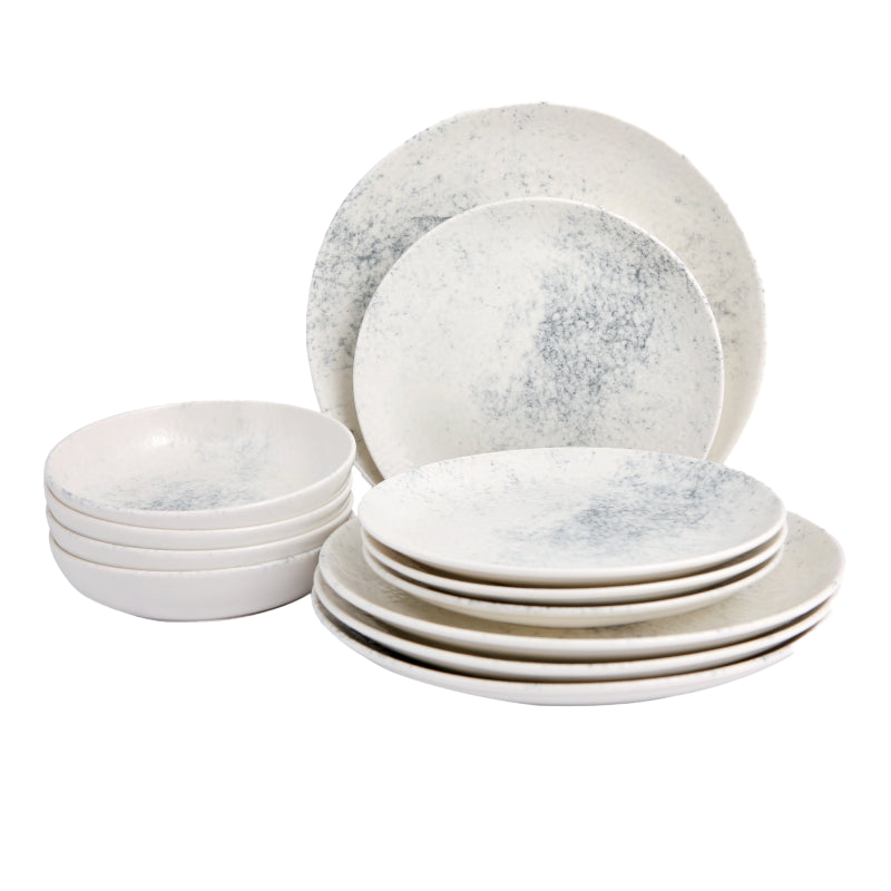 Smoky 12 Piece Dinnerware Set