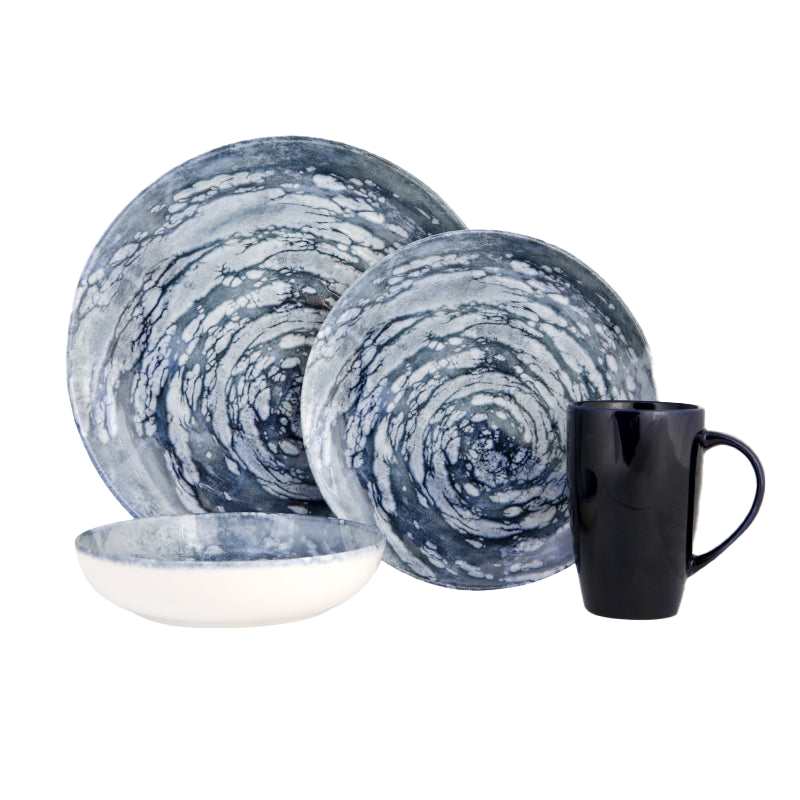 Vortex 4 Piece Dinnerware Set w/Mug