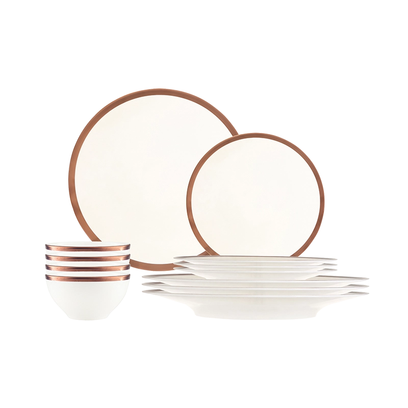 Copper Line 12 Piece Dinnerware Set