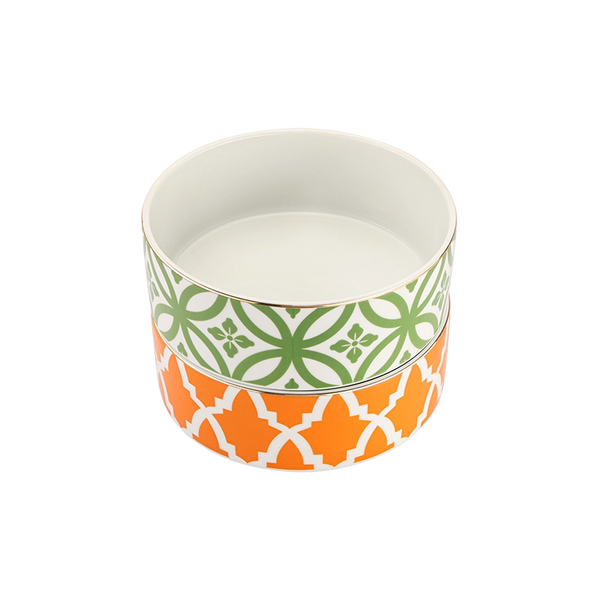 Morocco 2 Piece Bowl Set (Green & Orange)